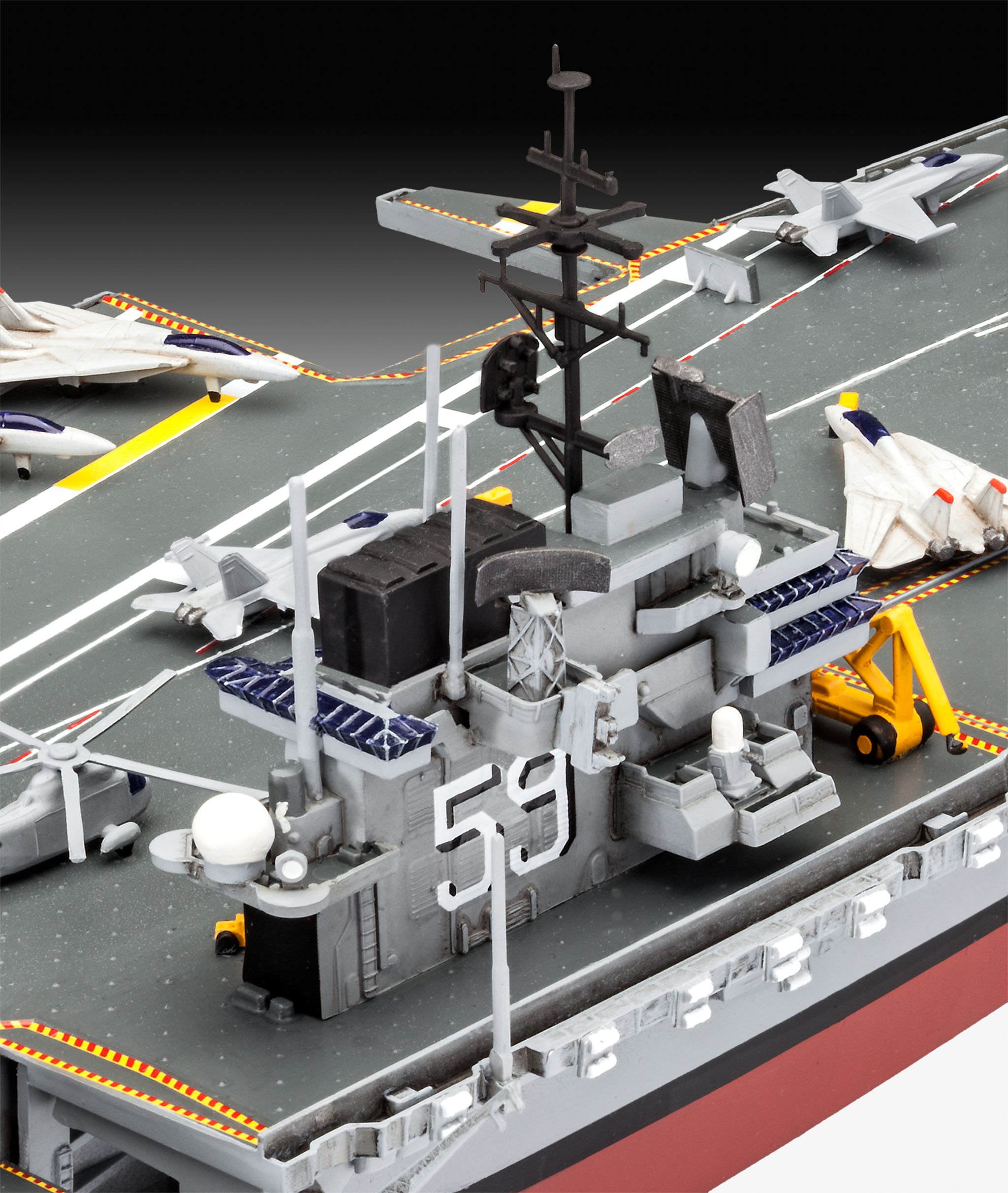 U.S.S. Forrestal 木製プレート Revell 05156, USS FORRESTAL (CVA-59), 1:542 scale plastic model